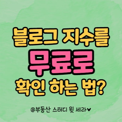  바루다 블로그 지수, 나만 모르는 무료 확인 방법? (사이트 링크 有)