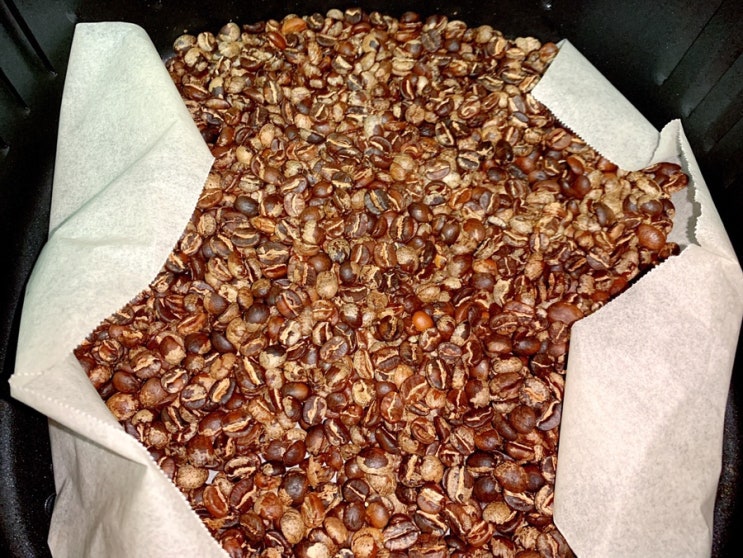  에어프라이어 로스팅한  케냐aa 원두 맛은?