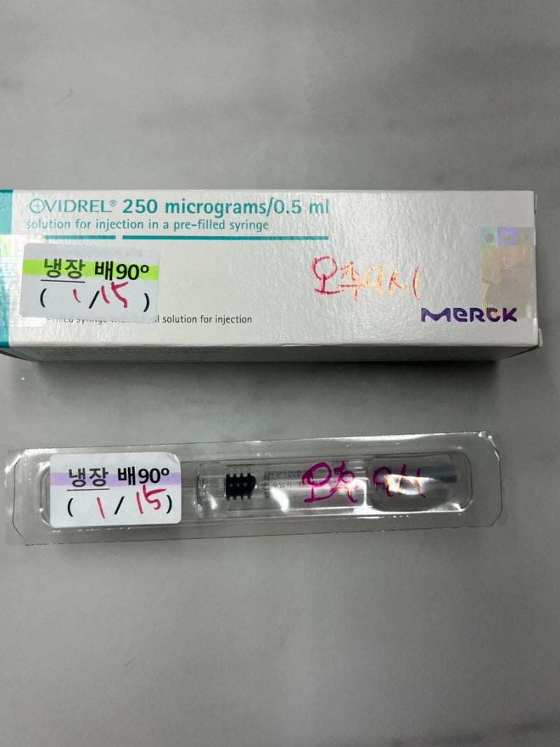 아가온 시험관2차-2 : 과배란주사 IVFM, 배란억제제 가니레버, 난포터지는주사 오비드렐 & 데카펩틸, 오엔지 질정 / 난자채취전  시험관진행 : 네이버 블로그