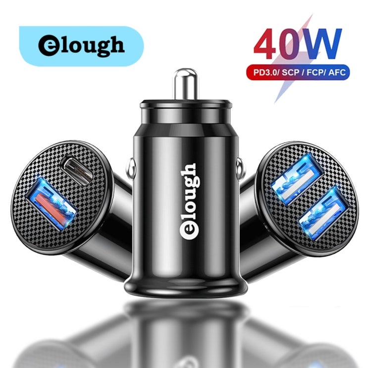 XB 차량용 USB충전기 QC3.0 40W PD 휴대폰 스마트폰 고속충전 Elough XB 차량용 USB충전기 QC3.0 40W PD 휴대폰 스마트폰 고속충전 Elough