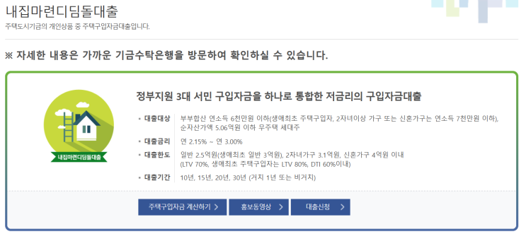  [주택담보대출] 디딤돌대출, 주택 매매 전 대출 자격, 소득요건, 대상주택 확인하세요.