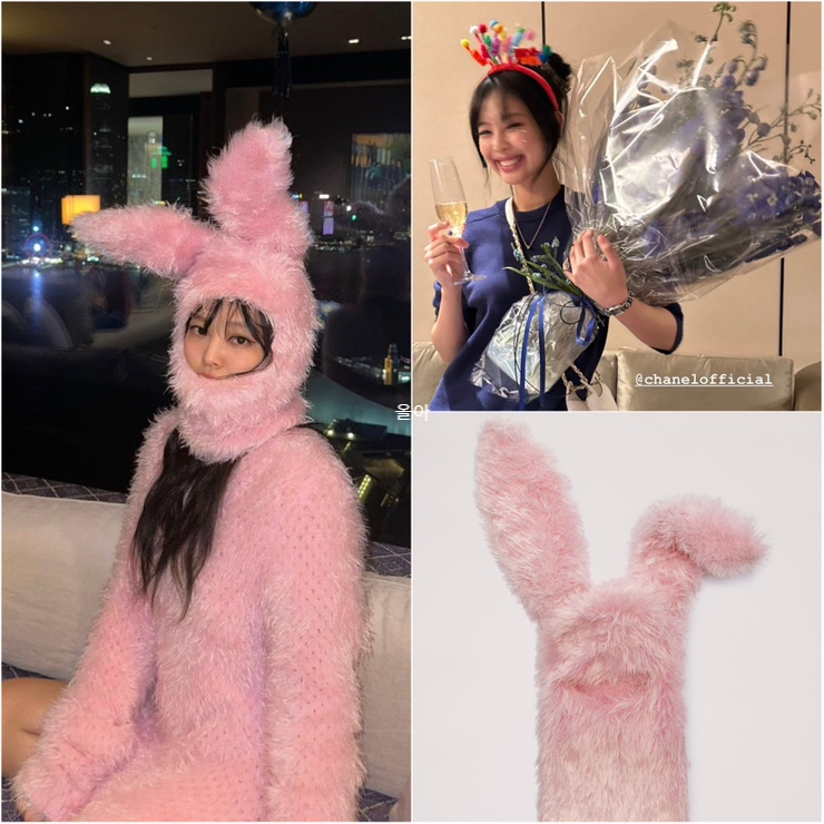  블랙핑크 제니 생일 파티룩 토끼 모자 브랜드? 앰부쉬 (Jennie HBD)