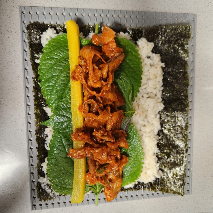 제육 김밥 만들기  집 김밥으로 냉파 요리