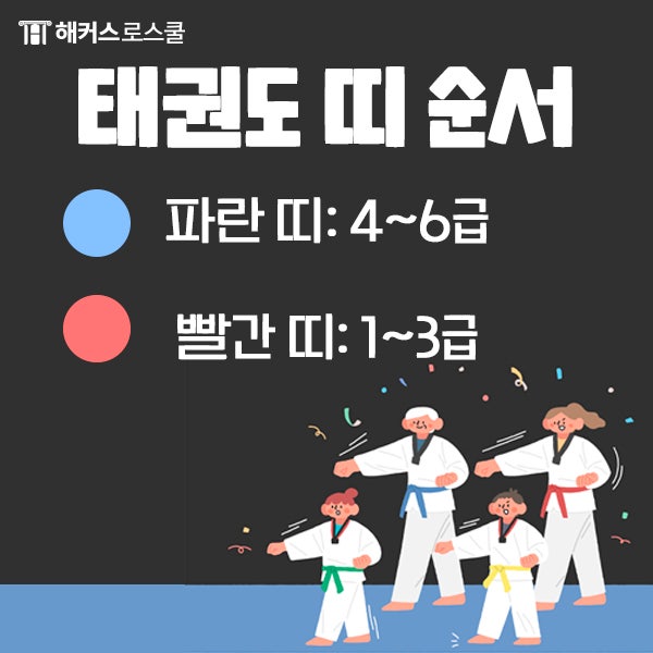 태권도 띠 색깔 순서를 알아보자! 품띠란 무엇일까? : 네이버 블로그