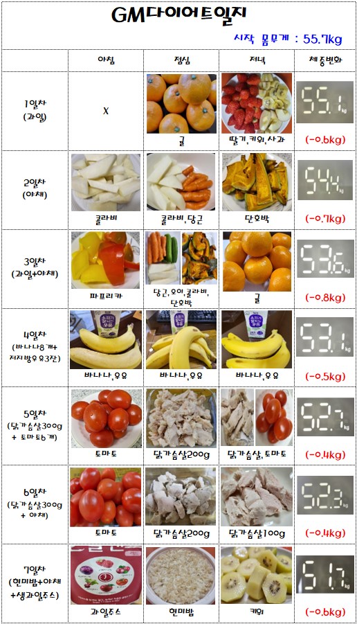  단기 다이어트 추천 “GM다이어트 후기” (GM다이어트식단,GM다이어트주의사항)