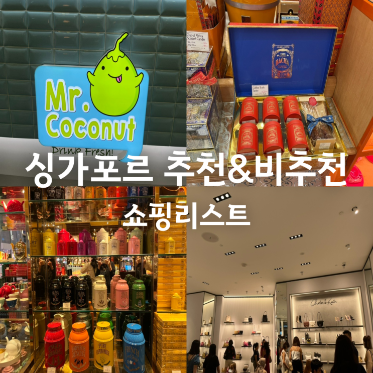  승무원 추천 싱가포르 쇼핑리스트 (뱅가완솔로, 바샤커피, TWG, 찰스앤키스 추천/ 카야잼, 해피히포 비추)