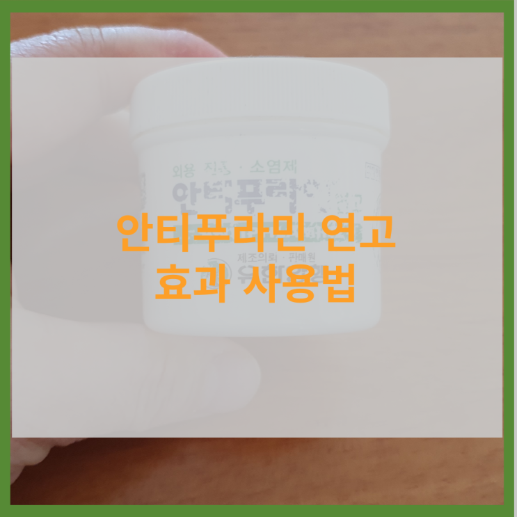  안티푸라민 연고 효과 바르는 법