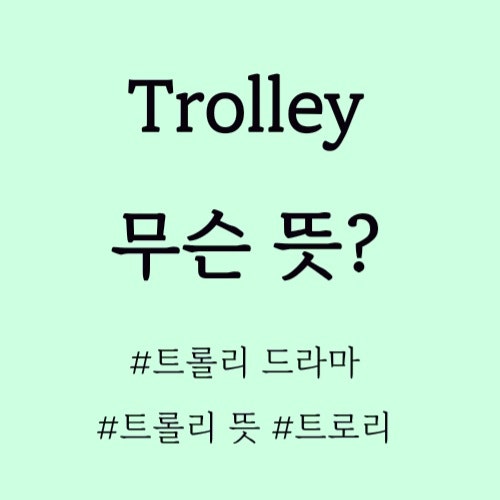 드라마트롤리, 트롤리 뜻, Trolley 무슨 뜻?