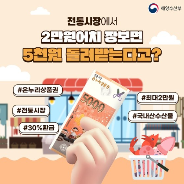  제주 전통시장 수산물 구입비용 최대 30% 환급