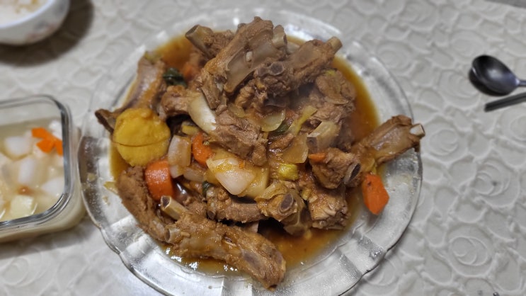  한돈 등갈비 찜 도전
