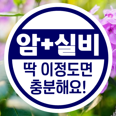 30대 암보험 가입과 30대실비보험 추천, 난 이 정도면 충분해!