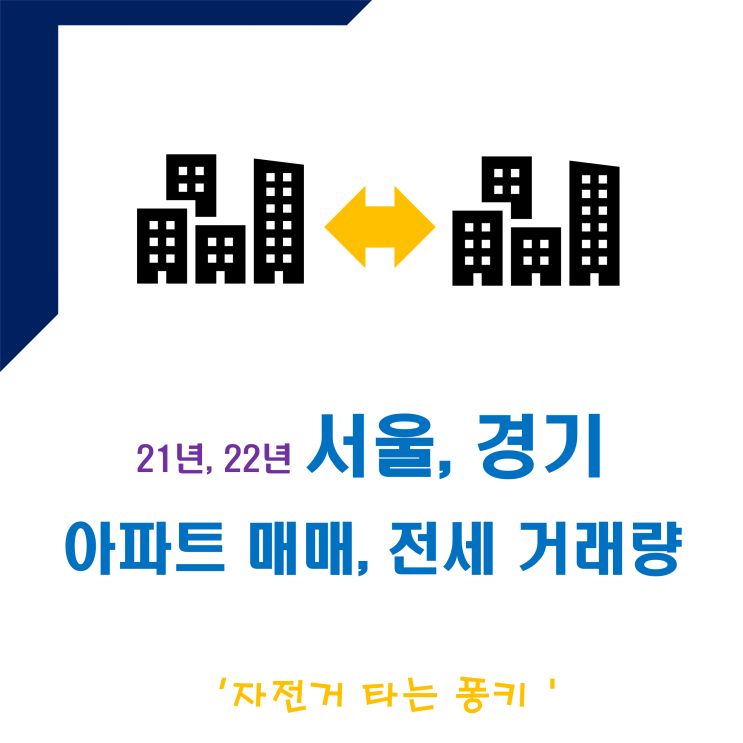 21 - 22년 서울 경기 아파트 매매 전세 거래량 비교 21 - 22년 서울 경기 아파트 매매 전세 거래량 비교