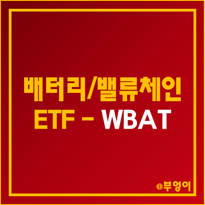 미국 배터리 ETF - WBAT 주가, 배당금, 배당 수익률 (폐배터리 주식 및 밸류체인 관련주) 미국 배터리 ETF - WBAT 주가, 배당금, 배당 수익률 (폐배터리 주식 및 밸류체인 관련주)