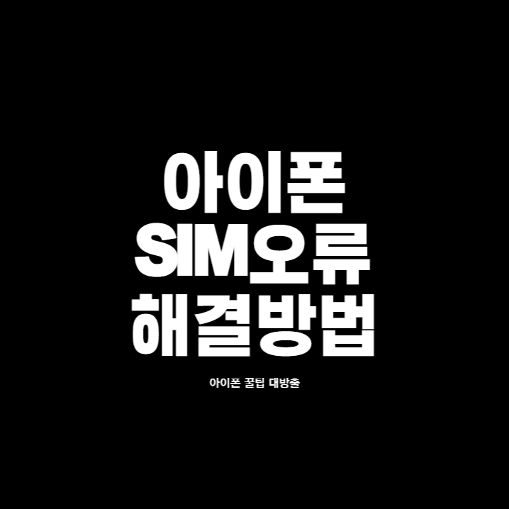  아이폰 서비스 없음, SIM 없음 유심 인식 오류 해결 방법