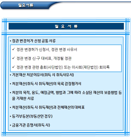 비영리법인 기본재산 처분에 따른 정관변경 비영리법인 기본재산 처분에 따른 정관변경
