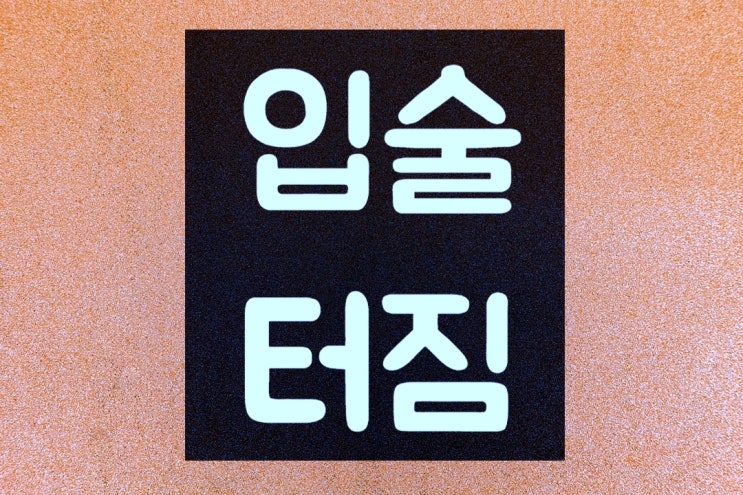  입술 터졌을때 다양한 원인이 있기에