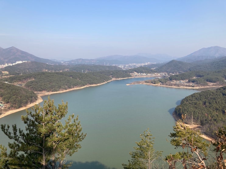  부산 산책길 추천,부엉산 전망대에서 바라본 회동수원지