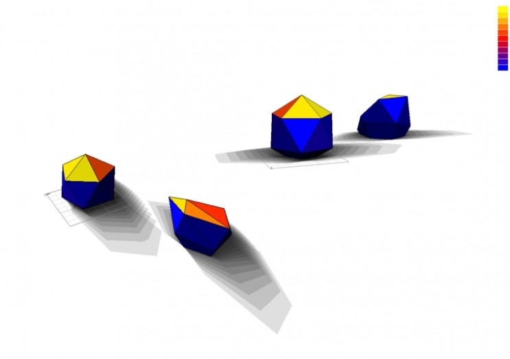20개의 삼각형 모듈로 구현한 소라를 닮은 독특한 파빌리온