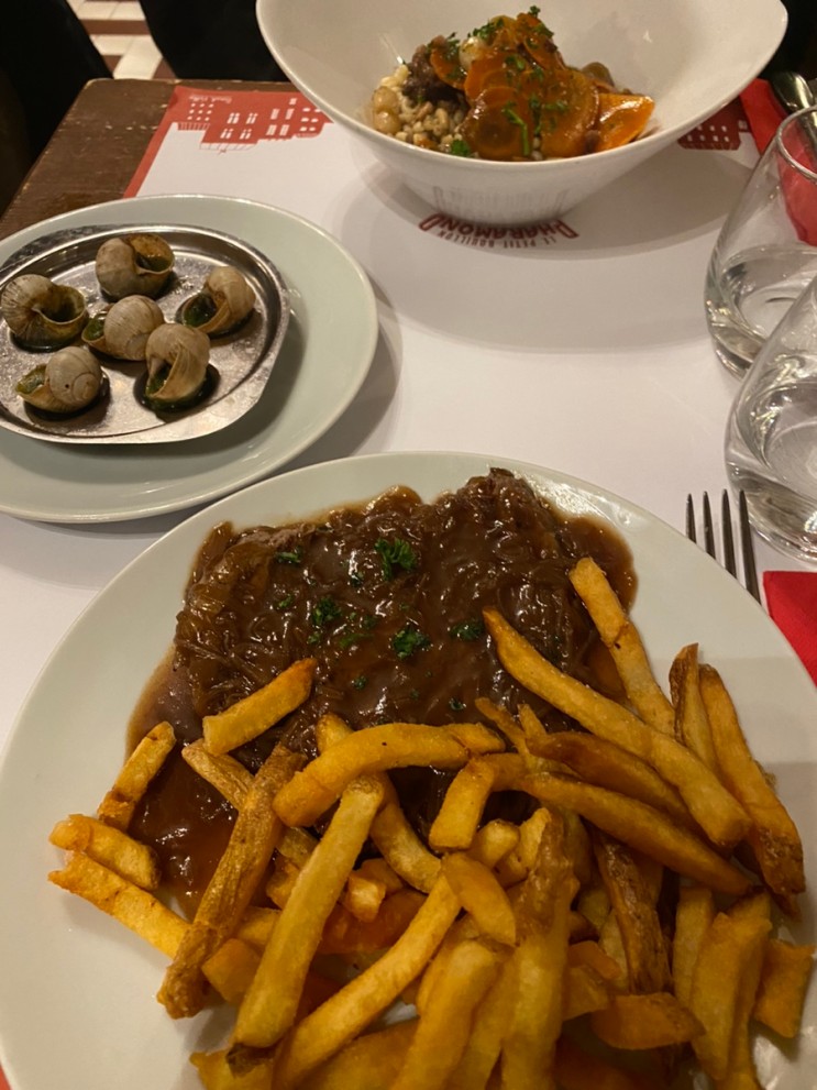 [프랑스 파리 여행] #1 파리 최고의 가성비 달팽이요리 맛집/퐁피두 센터 할인 입장/에어프랑스 hop 탑승 후기