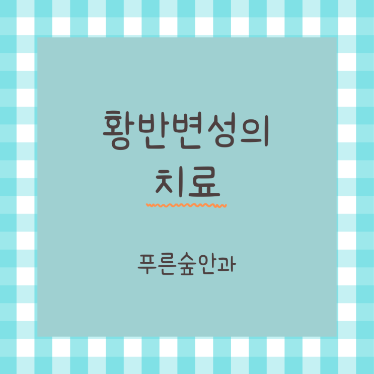  황반 변성은 어떻게 치료할 수 있나요?