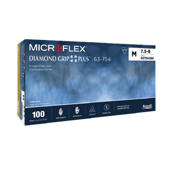 [제품] (Microflex) [63-754] Diamond Grip Plus latex glove