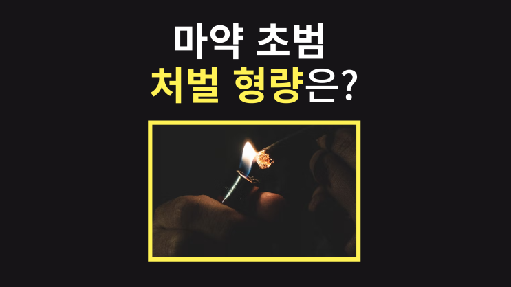 마약 초범 처벌 형량은?