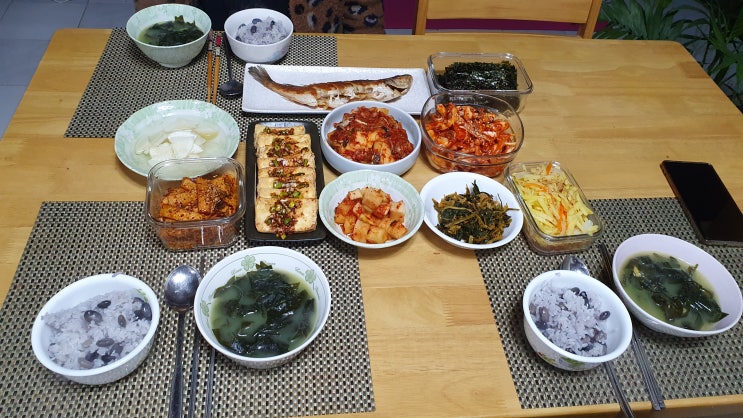  어머님 생신날 어머님과 함께 아침식사를...