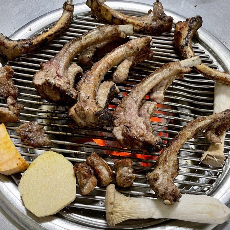  등갈비 구이 찐탱집 역곡 괴안동 토종흑돼지 방문한 날