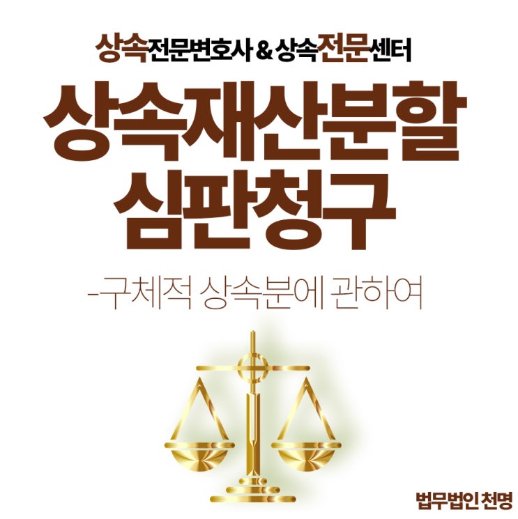 상속재산분할심판청구 구체적상속분에 관하여 상속재산분할심판청구 구체적상속분에 관하여