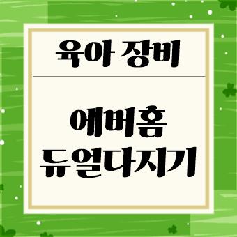 육아 장비 : 듀얼다지기 에버홈 사용 후기 및 장단점(육아대디)