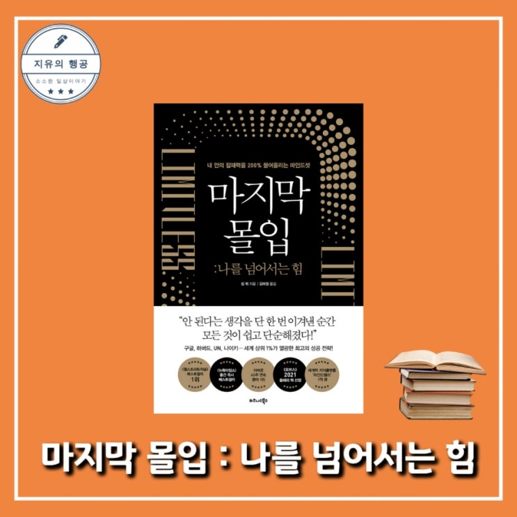  자기계발 추천 책 마지막 몰입 : 나를 넘어서는 힘ㅣ작가 짐 퀵, 출판사 비즈니스북스