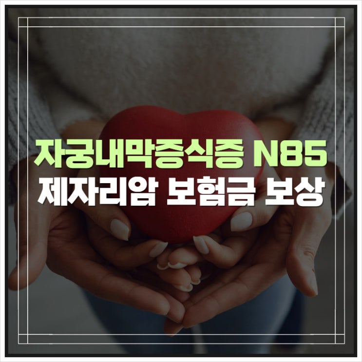 자궁내막증식증 N85 제자리암 보험금 보상 사례