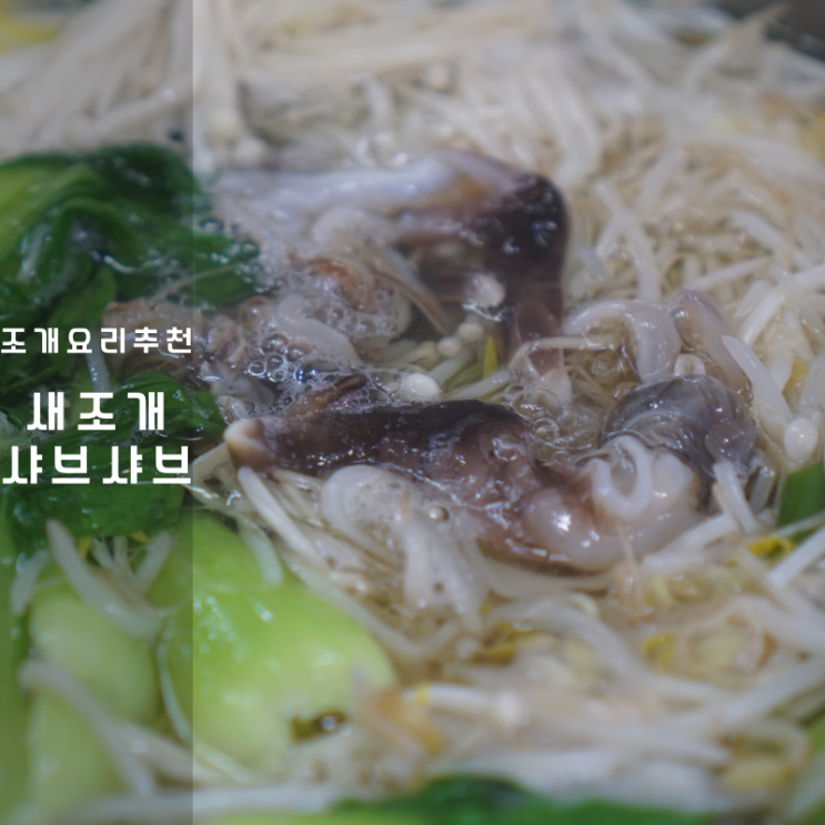  조개 철 여수 새조개 샤브샤브 요리