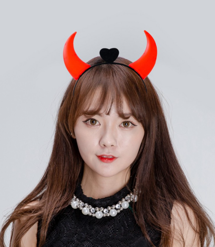  악마뿔머리띠 LED머리띠 붉은악마머리띠 한국 응원 할로윈 야광 발광 띠