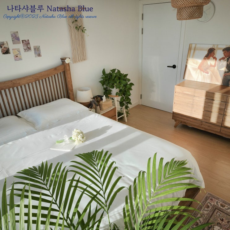  꿀잠 오는 침대인테리어, 사계절 베딩 호텔침구 이불세트 화이트리퍼블릭(이스턴킹 침구)