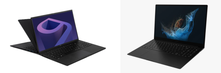 15인치 노트북 삼성 갤럭시북2 프로, LG 그램15 비교 (2022년형)