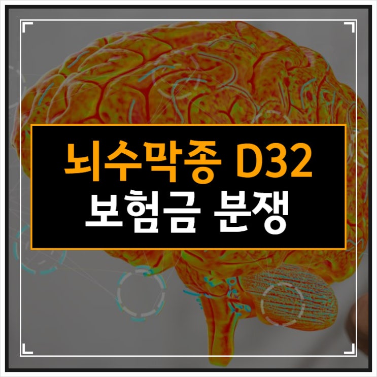  뇌수막종 D32 암보험금 분쟁