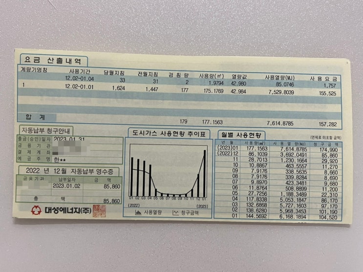  역대급 가스요금고지서 보고 충격 받음ㄷㄷ 우리집만 그런거 아니지?