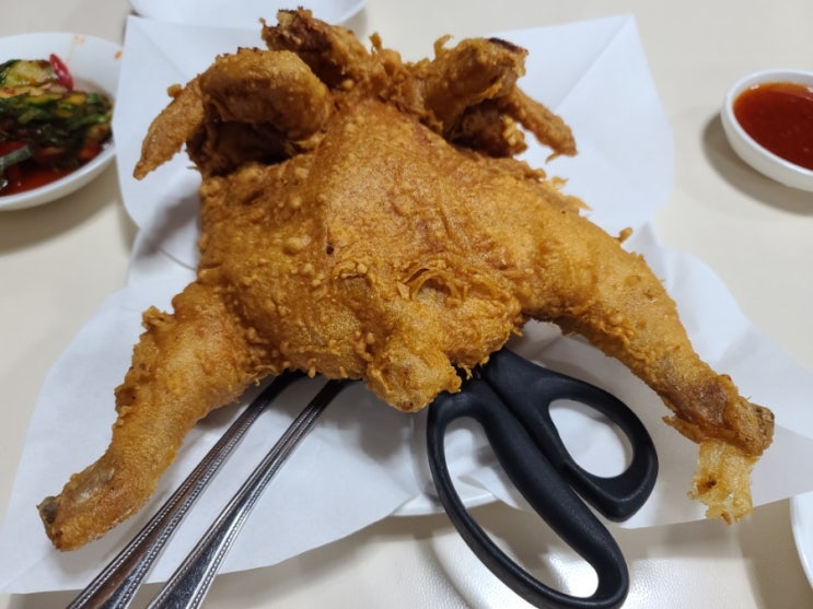  부여 맛집 부여 백종원이 칭찬한 시골통닭 메뉴 뿌시기 도전해 봤어요.