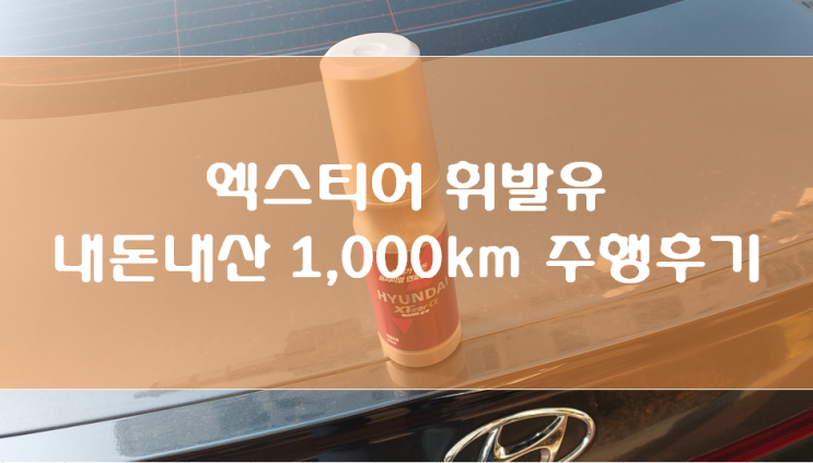  엑스티어 휘발유 후기 - 1,000km 주행(feat.내돈내산)