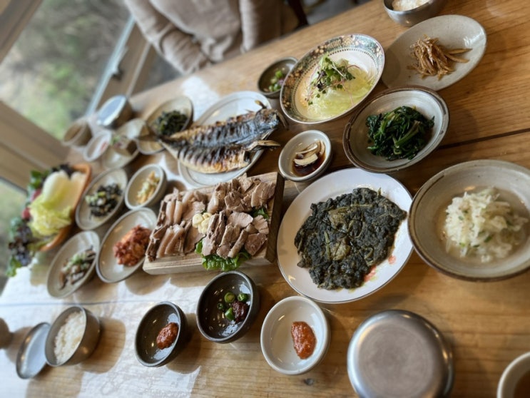  제주도 동백동산 근처 돔베고기 쌈밥 정식 조천 맛집: 선흘곶