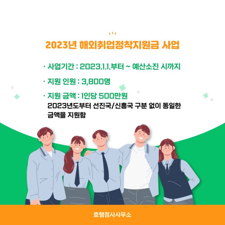  2023년도 해외취업정착지원금 신청서류