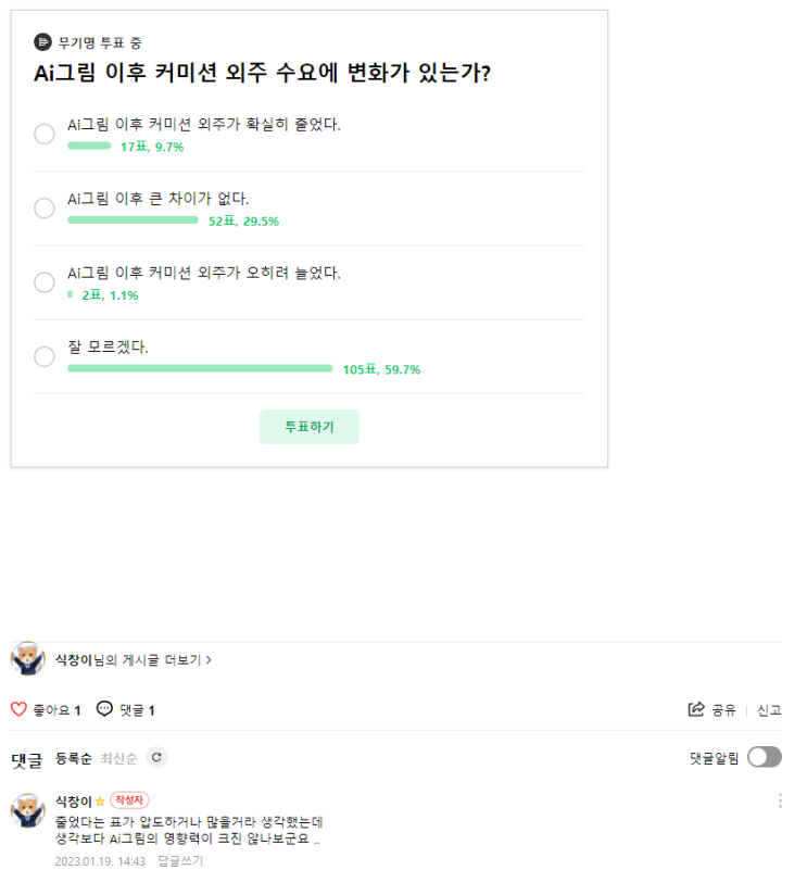  오늘의 뻘글 38 - AI 그림으로 돈을 벌 수 있을까?