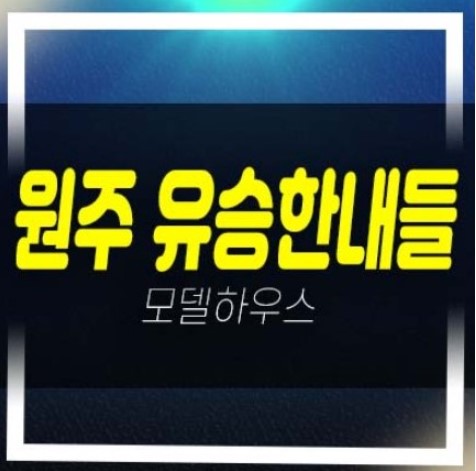  원주혁신도시 유승한내들 더스카이 반곡동 계약금5% 분양가 주택홍보관 평형대 및 유니트 조감도 관람문의!