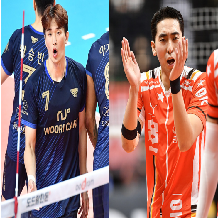 우리카드 OK금융그룹, V리그 남자배구 설날 1월 22일 경기예상(우카OK, OK우카, 아가메즈 송희채 정성규 레오 송명근 차지환)