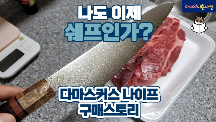  [내돈내산 리뷰] 다마스커스 나이프 구입 리뷰 / 쉐프나이프 칼 테스트를 위한 스테이크?