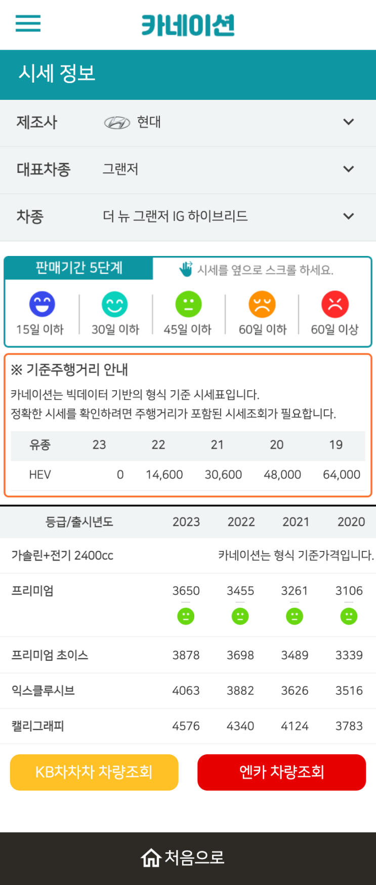 하우머치카 2023년 1월 더 뉴 그랜저IG 하이브리드 중고차시세.가격표 하우머치카 2023년 1월 더 뉴 그랜저IG 하이브리드 중고차시세.가격표