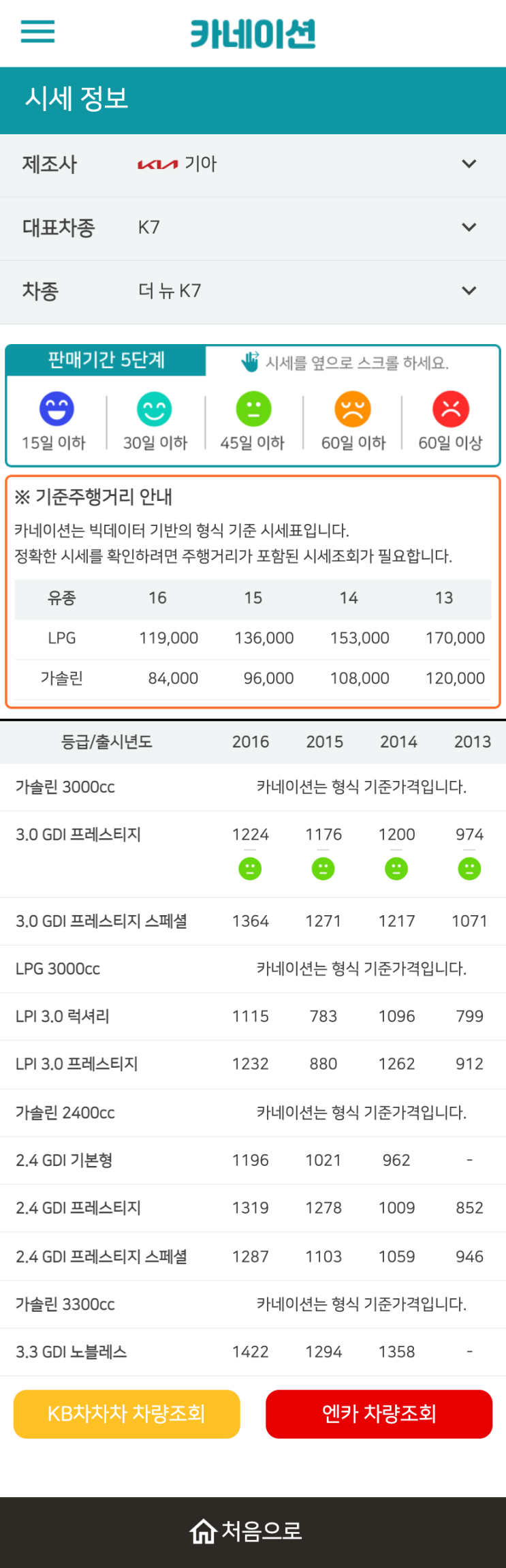 하우머치카 2023년 1월 더 뉴 K7 중고차시세.가격표 하우머치카 2023년 1월 더 뉴 K7 중고차시세.가격표