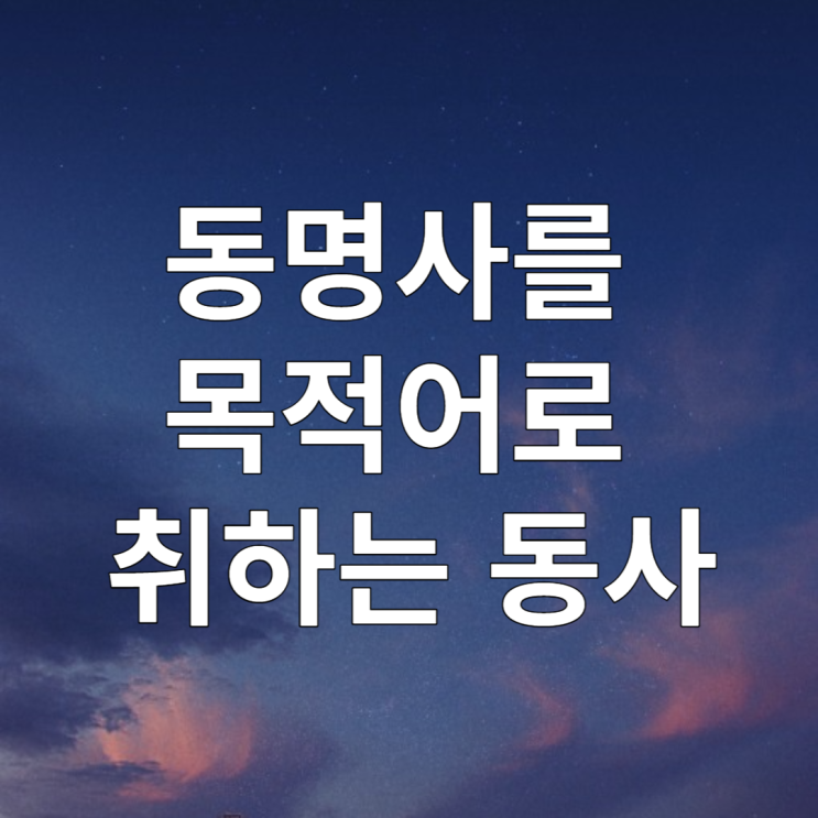 기초영문법: 동명사를 목적어로 취하는 동사