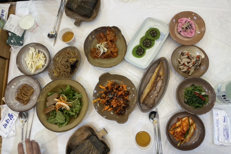  부여맛집 사비향 깔끔한 연잎밥 정식